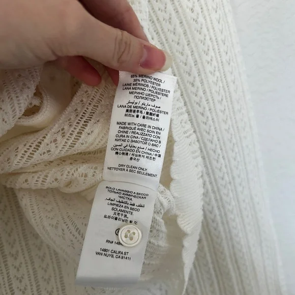 NWT Doen Odille Cardigan Salt - Picture 10 of 10